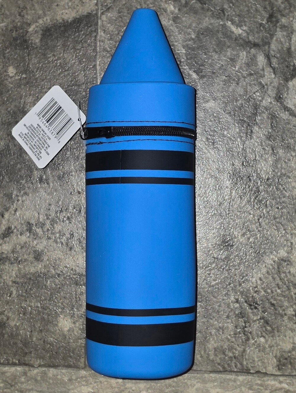 Blue Crayon-Shaped Silicone Pencil Pouch- NWT